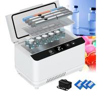 Refroidisseur d'insuline portable avec mini réfrigérateur USB, double couche de grande capacité pour les voyages, garde les médicaments au frais en toute sécurité