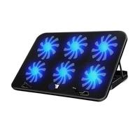 Refroidisseur d'ordinateur portable de jeu A9 RGB, 6 ventilateurs, lumière Led, refroidisseur COOLCOLD for ordinateur portable 13-18 pouces, support for ordinateur portable Macbook 2023(Emperor Red)