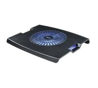 Refroidisseur d'ordinateur portable - HAMA - Wave - LED bleues - Dessous en caoutchouc - Économie d'énergie