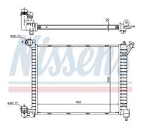 Radiateur d'eau Grille de radiateur soudée 69704A NISSENS pour MINI MINI