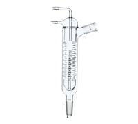 Refroidisseur efficace avec joint 24/40 - Condenseur haut de gamme for laboratoire, hauteur 330 mm, doubles joints à petits trous de 10 mm