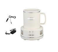Refroidisseur Et Chauffe-Tasse Portable 36W, Contrôleur De Température Pour Boissons, Refroidissement Rapide Jusqu’à 5°C Et Maintien Au Chaud 50-60°C, Pour Bureau, Étude Et Chambre,Beige-13cm