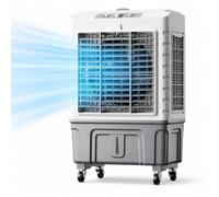 Refroidisseur évaporatif mobile 150W double réservoir, 2 modèles 50L/55L 3 vitesses, rafraîchisseur sans tuyau, usage salon chambre bureau, refroidit 25 à 45 m² 50 * 37 * 88cm