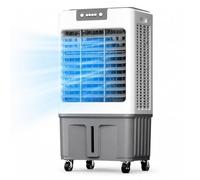 Refroidisseur évaporatif mobile 150W réservoir 40L, rafraîchisseur sans tuyau d’évacuation 3 vitesses oscillation auto, salon chambre cuisine, refroidit jusqu’à 50 m² 51.4 * 33.6 * 95cm