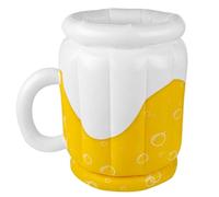 Refroidisseur gonflable 18 pouces de bière en forme de bière seau glace d'été Hawaiian Double couches boisson boisson contenant des boissons pour barbecue, fêtes à la plage, fêtes piscine