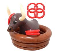 Refroidisseur gonflable - Bac de refroidissement flottant pour boissons, porte-gobelet gonflable, seau à glace en forme de vache en PVC, jeu interactif pour les fêtes | Jeu de lancer d'anneaux amusant