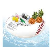 Refroidisseur gonflable pour boissons - Seau à glace flottant - Porte-gobelet étanche en plein air pour barbecue, pique-nique, fête au bord de la piscine, servir, accessoire de divertissement d'été