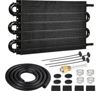 Refroidisseur Huile Boîte 5/16 Pouces Aluminium 6 Canaux(Black)