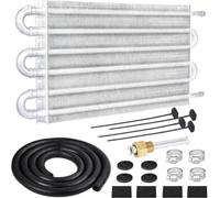 Refroidisseur Huile Boîte 5/16 Pouces Aluminium 6 Canaux(White)