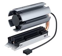 Refroidisseur ineo Heatpipe avec ventilateur PWM | Corps de refroidissement pivotant pour M.2 SSD (2280) | Tube de chaleur en cuivre de 6 mm | Vitesse du ventilateur réglable | M9