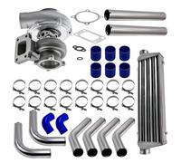 Refroidisseur intermédiaire 1 Ensemble Pour Chargeur Turbo Universel GT35 GT3582 T3 AR.70 AR.63 Avec Refroidisseur Intermédiaire + Tuyaux
