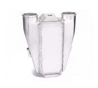 Refroidisseur intermédiaire Universel Eau-Air Turbo en Aluminium, Support Avant 9.5X11X3.5, entrée et Sortie 2.5, Compatible avec EP SL5043(Polished)