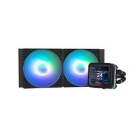 Zalman Alpha2 DS AIO CPU Liquid Cooler, AMD AM5/AM4, Intel LGA 1851/1700/1200/1151, écran LCD personnalisable de 2,7" (noir, 360 mm)