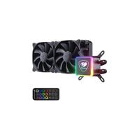 COUGAR GAMING | REFROIDISSEUR | AQUAARGB240 - Radiateur de 240 mm - RGB - 100 effets d'éclairage contrôlables via télécommande sans fil - ARGB SYNC avec logiciel d'éclairage de la carte mère