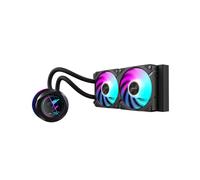 AORUS WATERFORCE X II 240 - Refroidisseur de processeur liquide - Radiateur de 240 mm avec 2 ventilateurs ARGB à faible bruit de 120 mm, compatible avec Intel LGA1700 et AMD AM5 (GP-AORUS WATERFORCE X