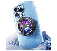 Refroidisseur Magnétique de Tablette, Ventilateur de Refroidissement de Téléphone Portable avec Affichage coloré de la Température de la Lumière du Jeu Mobile pour Les Jeux (Black)