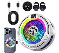 Refroidisseur magnétique de téléphone portable, 30 W, radiateur de refroidissement portable à vitesse réglable pour smartphones, jeux d'été, diffusion en direct, vlog en plein air, temps chaud