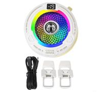 Refroidisseur magnétique de téléphone portable de 30 W avec lumières RVB vives, refroidissement réglable pour une expérience de jeu améliorée (blanc)