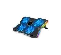 , Refroidisseur PC Portable 10" à 17", 4 Ventilateurs Silencieux, Compatible PS5, PS4, Xbox & PC, Plaque de Refroidissement Rétroéclairée RGB,