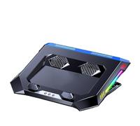 Refroidisseur PC Portable Laptop Cooling Pad Refroidisseur D'ordinateur Portable De Jeu RGB LED Support pour Ordinateur Portable Puissant Débit d'air Réglable Tapis De Refroidissement(Blue)
