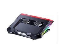 Refroidisseur PC Portable Laptop Cooling Pad Refroidisseur D'ordinateur Portable De Jeu RGB LED Support pour Ordinateur Portable Puissant Débit d'air Réglable Tapis De Refroidissement(Red)