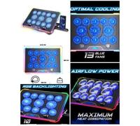 Refroidisseur PC Portable - Spirit of Gamer - AIRBLADE - 13 Ventilateurs - 2 Ports USB - LED RGB