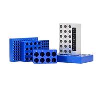 Refroidisseur PCR modulaire - Thermostat basse température, glacière en aluminium avec support for tubes à centrifuger for tubes de 0,2/1,5/2/5/10/15/50 ml(50ml 4 Well 3pcs)