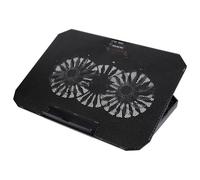 Refroidisseur pour Ordinateur Portable 15 Pouces, Support Noir USB | Maille Métal Abs, Deux Ventilateurs Silencieux, Quatre Hauteurs Réglables, pour Étudiants et Télétravail