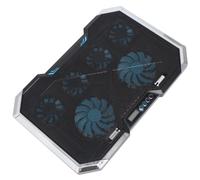Refroidisseur pour Ordinateur Portable 18 Pouces, Support Réglable | LED Affichage, Double Port Usb, 6 Ventilateurs, Structure Fer Plastique, Usage Bureau et Étudiants