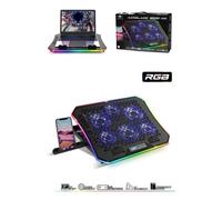Refroidisseur - Spirit of Gamer - AirBlade - 6 ventilateurs LED - PC Portable 17" - Support Smartphone intégré
