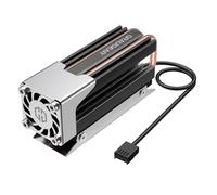 Refroidisseur SSD M.2 NVMe - GRAUGEAR - Ventilateur PWM 25 mm - Caloducs en cuivre 4 mm - Format M.2 2280