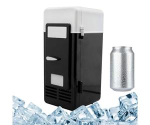 Refroidisseur USB pour réfrigérateur - Mini réfrigérateur à boisson, appareil compact à brancher avec fonction de refroidissement et de réchauffement | Stockage de boissons de bureau pour adolescents