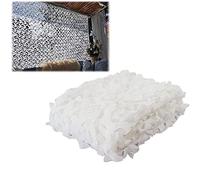 Refue Filet de Camouflage en Grille pour la décoration, Le Camping, l'abri de Voiture,Decking Pergola, Le séparateur de pièce, Le Tissu Oxford imperméable, Blanc