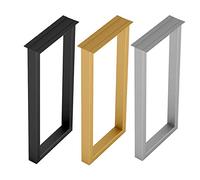 Refue Pieds de Table de Bar Jambe d'acier Pieds de Bureau d'ordinateur de Bureau Base d'établi Noir/Or/Argent 70cm / 100cm de Haut (Jambe Simple)…