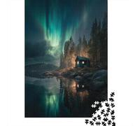 Refuge de Montagne Navia Cadeau Unique Décoration Intérieure Aurores boréales Jeu ÉduChatif Challenge Toy Adultes & Enfants des 14 Ans 38x26cm/1000pcs