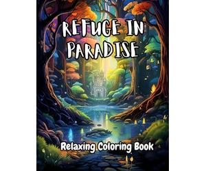 Refuge in Paradise - A Coloring Journey for Mind and Soul: A Grayscale & Coloring Book of Mystical Forests, Enchanted Gardens, Castles, and Peaceful Nature Escapes