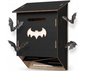 Refuge pour chauve-souris en bois avec système à 3 chambres pour une meilleure installation, kit de construction à faire soi-même, facile à assembler et à installer, résistant aux intempéries pour le