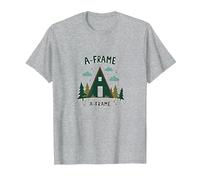 Refuge Rustique en Montagne T-Shirt, Homme, Gris Chiné, 3XL