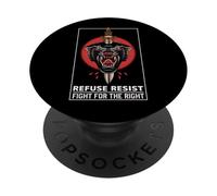 Refuse Resist - Combattez pour Le Droit (Panther Graphic) PopSockets PopGrip Adhésif