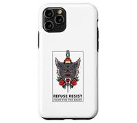 Refuse Resist - Fight for The Right (Graphique de Loup) Coque pour iPhone 11 Pro