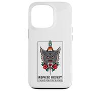Refuse Resist - Fight for The Right (Graphique de Loup) Coque pour iPhone 13 Pro