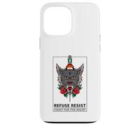 Refuse Resist - Fight for The Right (Graphique de Loup) Coque pour iPhone 13 Pro Max