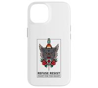 Refuse Resist - Fight for The Right (Graphique de Loup) Coque pour iPhone 14