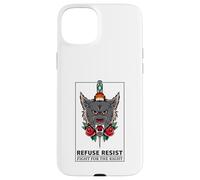Refuse Resist - Fight for The Right (Graphique de Loup) Coque pour iPhone 15 Plus