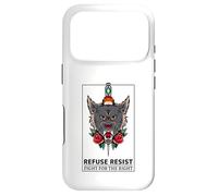 Refuse Resist - Fight for The Right (Graphique de Loup) Coque pour iPhone 17 Pro