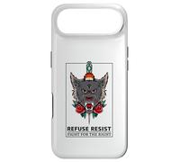 Refuse Resist - Fight for The Right (Graphique de Loup) Coque pour iPhone Air