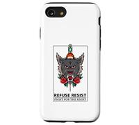 Refuse Resist - Fight for The Right (Graphique de Loup) Coque pour iPhone SE (2020) / 7/8
