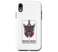 Refuse Resist - Fight for The Right (Graphique de Loup) Coque pour iPhone XR