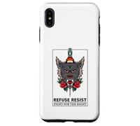 Refuse Resist - Fight for The Right (Graphique de Loup) Coque pour iPhone XS Max