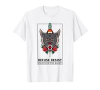 Refuse Resist - Fight for The Right (Graphique de Loup) T-Shirt